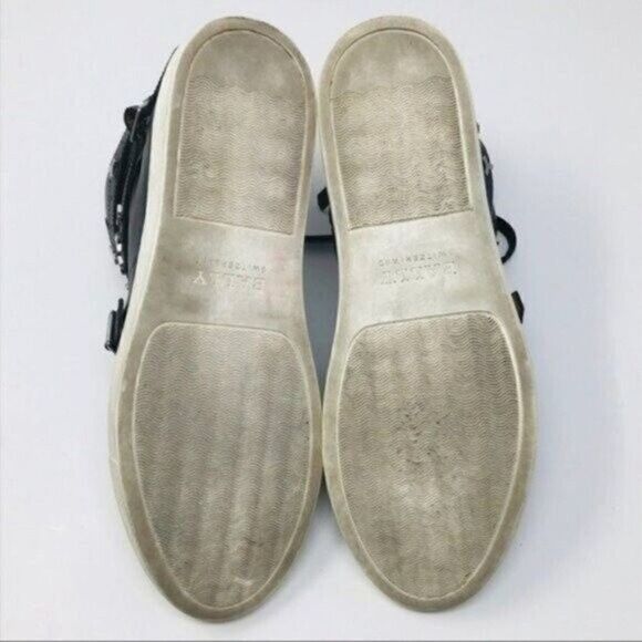 Bally Helena woman Hightop sneaker US 8.5 BoxÑ embellished black leather laceup - Picture 8 of 8